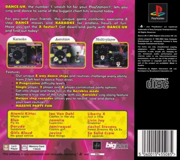 Dance - UK eXtra TraX (UK) box cover back